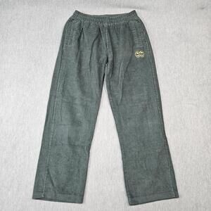 Krooked Pants Mens 30x31 Green Corduroy Skateboard Embroidered Logo